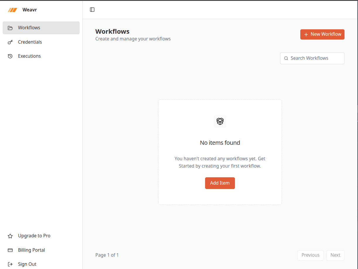 Weavr project screenshot